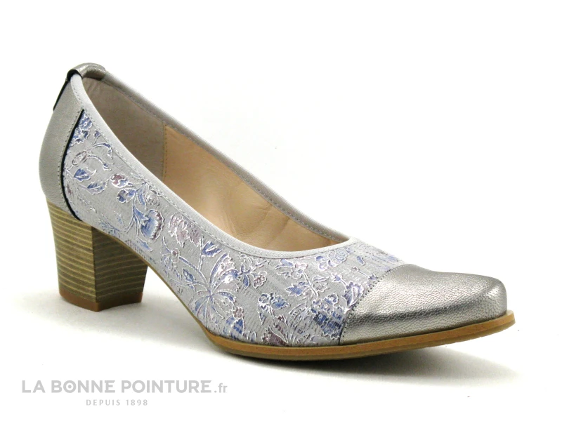 Geo Reino TURBAN Honda Gris - Escarpin Petit Talon 1 Geo Reino TURBAN Honda Gris - Escarpin Petit Talon