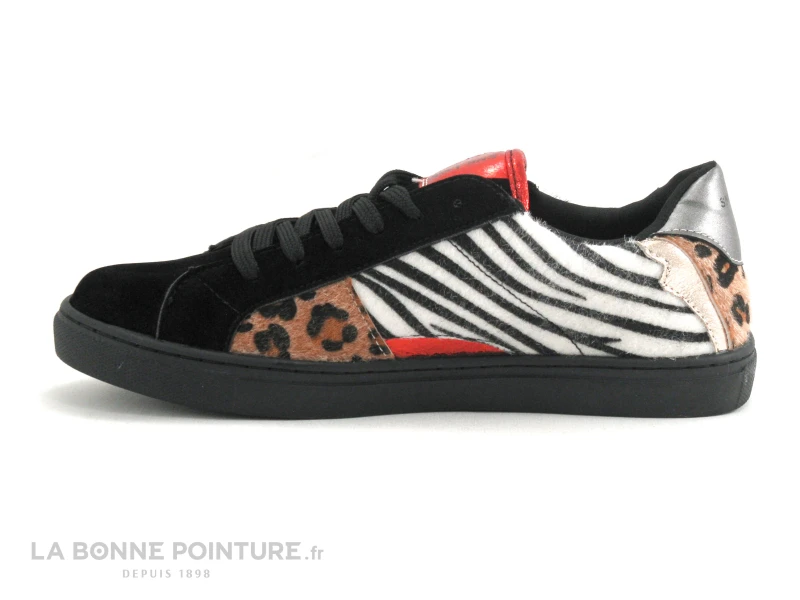 LPB Moon Walk Noir - Zebre Leopard - Basket Basse Femme 3 LPB Moon Walk Noir - Zebre Leopard - Basket Basse Femme – Image 3