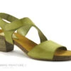 Xapatan 1088 Pistache - Sandale Femme Cuir Vert - Petit Talon