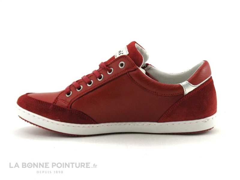 Morans SEVENE Rouge - Basket Basse Femme En Cuir Rouge 3 Morans SEVENE Rouge - Basket Basse Femme En Cuir Rouge – Image 3