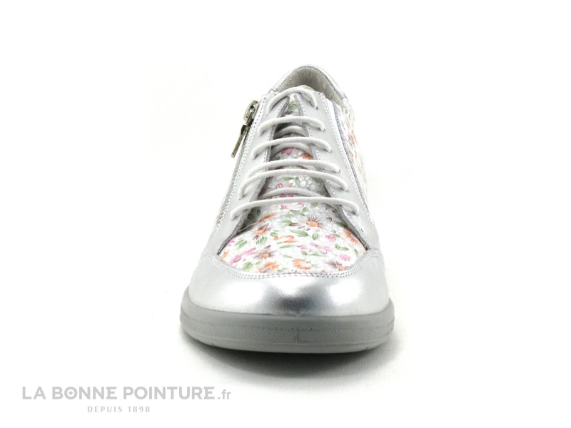 Pedi Girl ALET AMO Argent - Amande - Fleuri - Basket Compensee Femme 2 Pedi Girl ALET AMO Argent - Amande - Fleuri - Basket Compensee Femme – Image 2