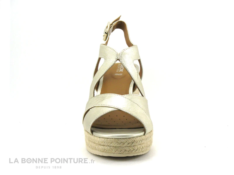Geox D35GVC PONZA - Sandale Talon Haut Compense - Or Metal 2 Geox D35GVC PONZA - Sandale Talon Haut Compense - Or Metal – Image 2