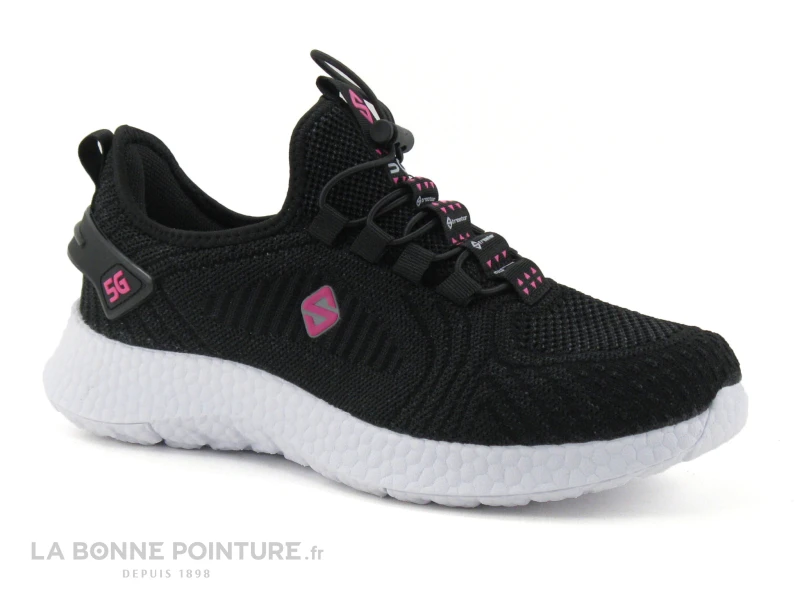 Streeter BRAIL Noir - Basket Slip On Femme - Maille Noire 5 Streeter BRAIL Noir - Basket Slip On Femme - Maille Noire – Image 5