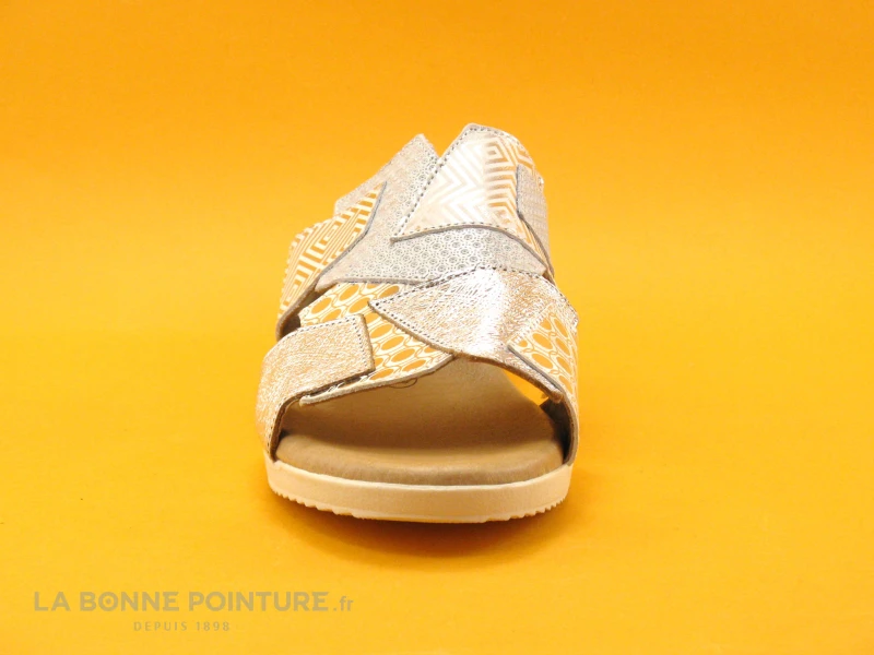 Jordana 2769 Argent - Mule Femme - Talon Compense 2 Jordana 2769 Argent - Mule Femme - Talon Compense – Image 2