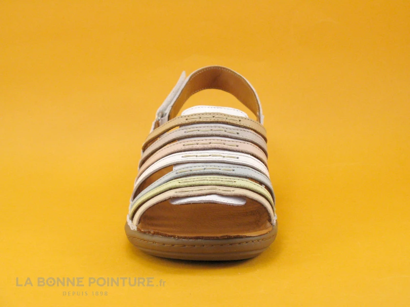 Karyoka ROSE - Blanc - Nu-pieds Confort Femme Cuir Blanc 2 Karyoka ROSE - Blanc - Nu-pieds Confort Femme Cuir Blanc – Image 2