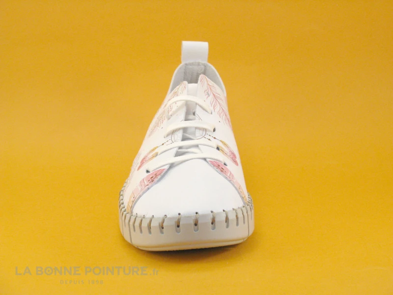 Fabiolas 25113 - Blanc - Plumes - Basket Basse Femme 2 Fabiolas 25113 - Blanc - Plumes - Basket Basse Femme – Image 2