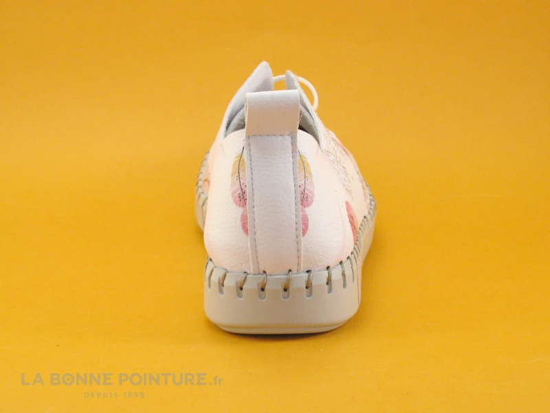 Fabiolas 25113 - Blanc - Plumes - Basket Basse Femme 4 Fabiolas 25113 - Blanc - Plumes - Basket Basse Femme – Image 4