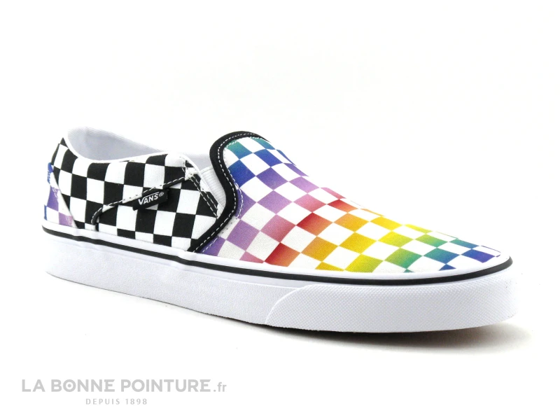 Vans ASHER Rainbow Check - Basket Damier Noir Multi 5 Vans ASHER Rainbow Check - Basket Damier Noir Multi – Image 5