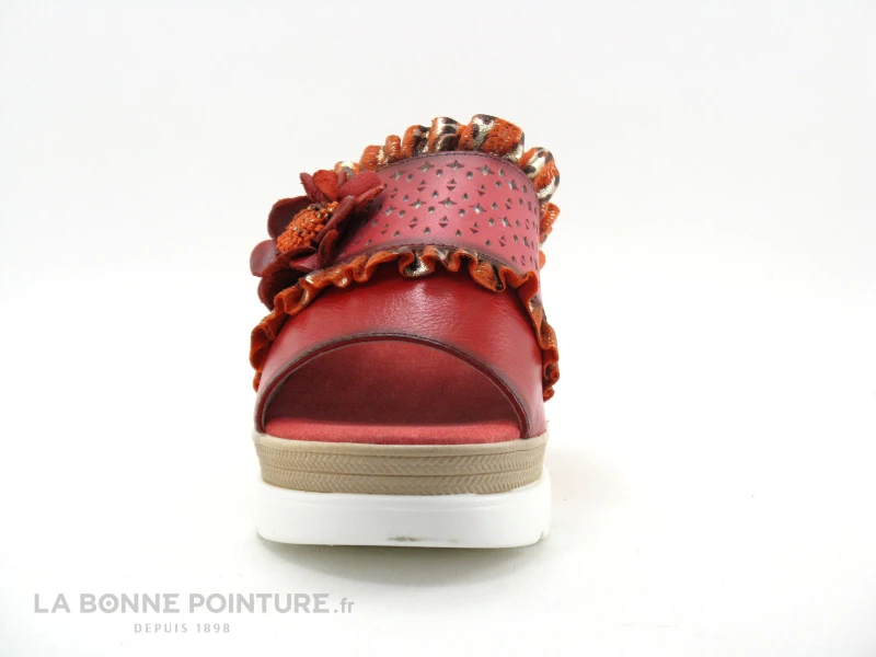 Laura Vita JACASSEO 05 Rouge - Mule Talon Compense 2 Laura Vita JACASSEO 05 Rouge - Mule Talon Compense – Image 2