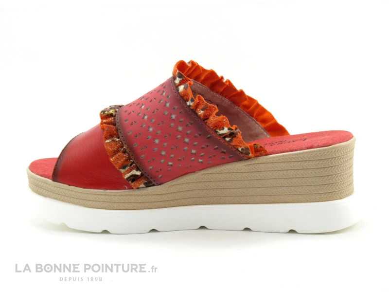 Laura Vita JACASSEO 05 Rouge - Mule Talon Compense 3 Laura Vita JACASSEO 05 Rouge - Mule Talon Compense – Image 3