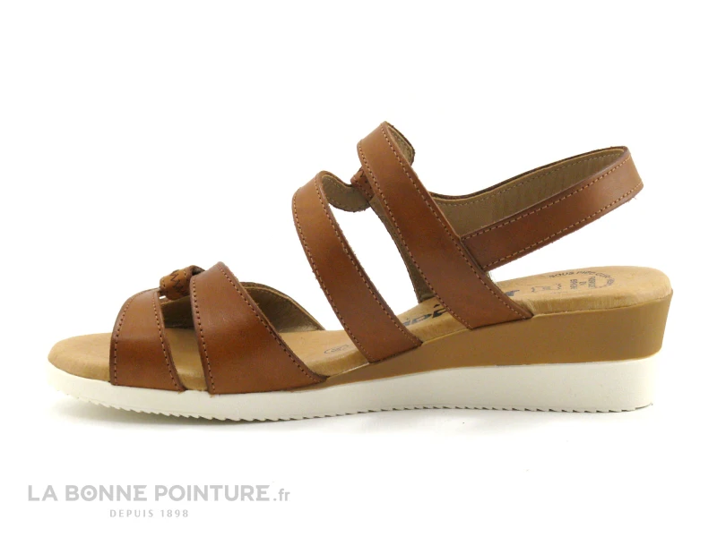 Jordana 681 Cuero - Sandale Marron - 2 Brides Velcro - Compense 3 Jordana 681 Cuero - Sandale Marron - 2 Brides Velcro - Compense – Image 3