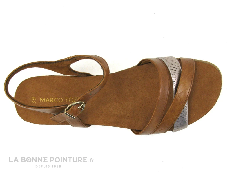 Marco Tozzi 2-28410-28 Cognac - Sandale Marron Clair Femme 6 Marco Tozzi 2-28410-28 Cognac - Sandale Marron Clair Femme â Image 6