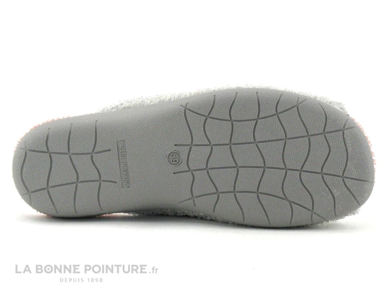 Zels 6439 Gris Rose - Pantoufle Mule Femme Bout Ouvert 4 Zels 6439 Gris Rose - Pantoufle Mule Femme Bout Ouvert – Image 4