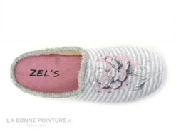 Zels 4594 Gris - Rayures Et Fleur Brodee - Pantoufle Mule Femme -Magasin De Chaussures cd24607c73b9e66c561f35ea11d5d5ef img 9521.jpg 171034