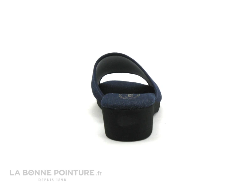 Semelflex Mule Compensée Isis Jeans Marine 4 Semelflex Mule Compensée Isis Jeans Marine – Image 4