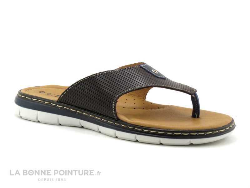 Orland 7069 Marron - Tong Homme Cuir Marron 1 Orland 7069 Marron - Tong Homme Cuir Marron