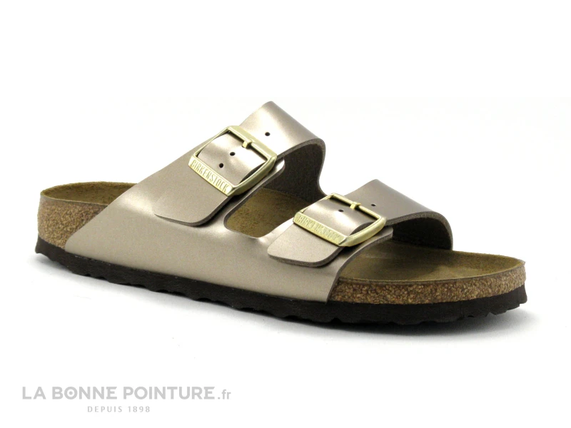 Birkenstock ARIZONA Birko Flor Electric Metallic Taupe - BK1012972 - Mule 1 Birkenstock ARIZONA Birko Flor Electric Metallic Taupe - BK1012972 - Mule