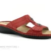 Sweet R MANITAR Rouge - Mule Femme Rouge Avec Scratch