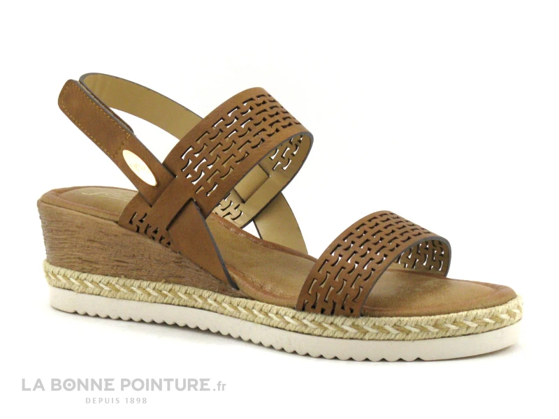 Jet 7 MOLLETE Camel - Sandale Marron - Talon Compense 1 Jet 7 MOLLETE Camel - Sandale Marron - Talon Compense