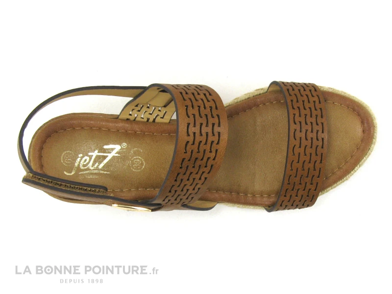 Jet 7 MOLLETE Camel - Sandale Marron - Talon Compense 3 Jet 7 MOLLETE Camel - Sandale Marron - Talon Compense – Image 3