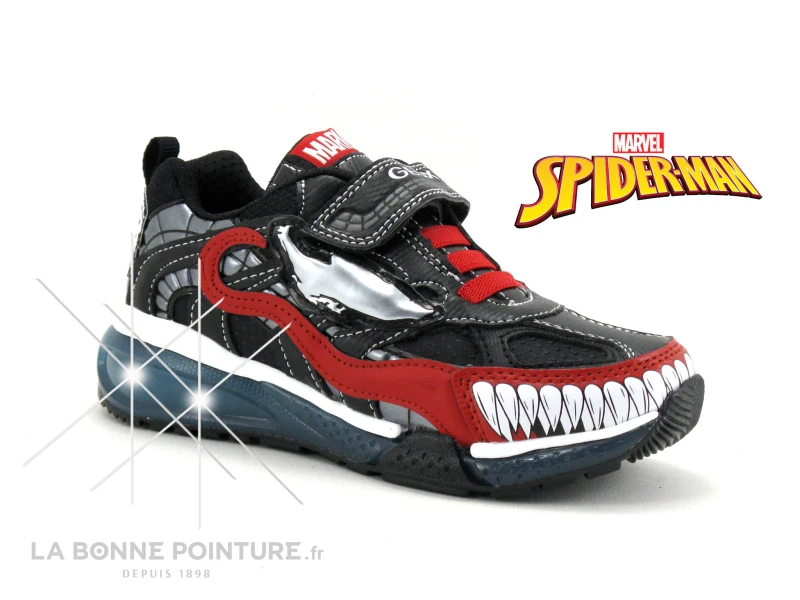 Geox VENOM J26FEC Bayonyc Black Red - Basket Basse GARCON 1 Geox VENOM J26FEC Bayonyc Black Red - Basket Basse GARCON